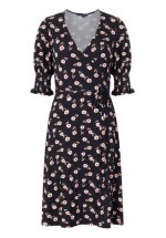 French Connection Francine Meadow Jersey Wrap Mini Dress (Multi) AW22